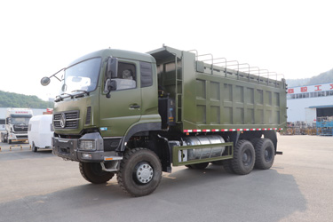 6×6平头排半大力神越野自卸车_六驱东风大力神矿山专用车_东风大力神自卸报价改装