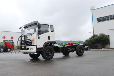 四驱平头排半D912越野底盘_4×4越野汽车底盘改装_四驱自卸汽车水罐车油车吊车改装